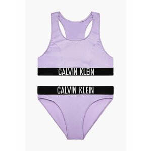 Calvin Klein světle fialové dívčí plavky Bralette Bikini Set
