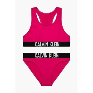 Calvin Klein růžové dívčí plavky Bralette Bikini Set