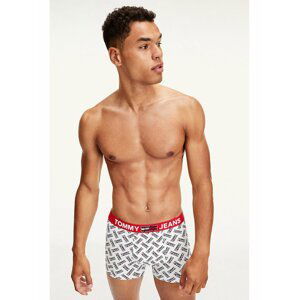 Tommy Hilfiger bílo-červené pánské boxerky Trunk Print