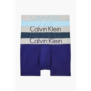 Calvin Klein barevný 3 pack boxerek Trunk 3PK Hemisphere Blue/Hydrangea Blue/Purple Fuss