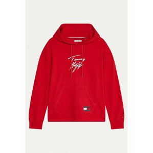 Tommy Hilfiger červená dámská mikina Hoodie LWK s kapucí