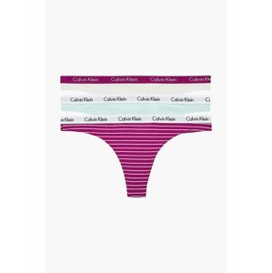 Bílá/růžová/mentolová tanga - 3 pack Calvin Klein Underwear