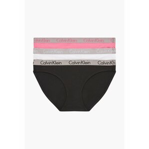 Calvin Klein barevný 3 pack kalhotek Bikini 3PK Black/White/Pink Smoothie