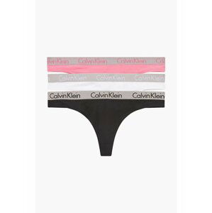 Calvin Klein barevný 3 pack tang Thong Black/White/Pink Smoothie