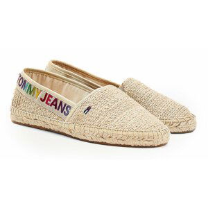 Tommy Hilfiger béžové espadrilky Rainbow Branding Espadrille