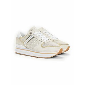 Tommy Hilfiger béžové tenisky na platformě Metallic Flatform Sneaker