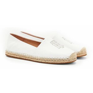 Tommy Hilfiger bílé kožené espadrilky Feminine Leather Espadrille