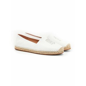 Tommy Hilfiger bílé kožené espadrilky Feminine Leather Espadrille