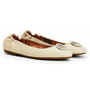 Tommy Hilfiger béžové kožené baleríny Basic Leather Ballerina