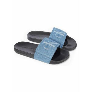 Calvin Klein pantofle Slide Velcro Denim