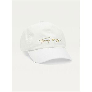 Tommy Hilfiger bílá kšiltovka Signature Cap Ivory