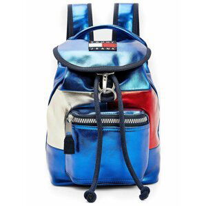 Tommy Hilfiger metalický batoh TJW Heritage SM Flap BPack Met Gulf Coast Blue