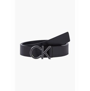 Calvin Klein černý pánský kožený pásek CK Enamel