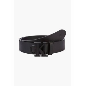 Calvin Klein černý kožený pánský pásek Mono Plaque Belt