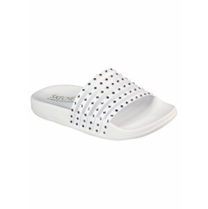 Skechers bílé pantofle Pop Ups White Mesh