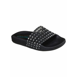 Skechers černé pantofle Pop Ups Black Mesh