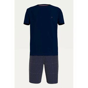 Tommy Hilfiger modré pánské pyžamo CN SS Short Jersey