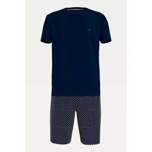 Tommy Hilfiger modré pánské pyžamo CN SS Short Jersey