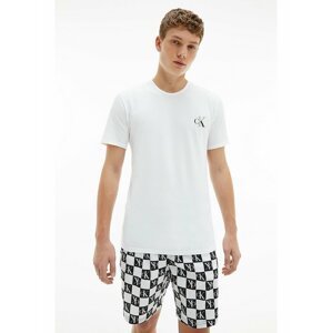 Calvin Klein bílo-černé pánské pyžamo S/S Short Set