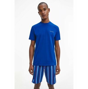 Calvin Klein modré pánské pyžamo S/S Short Set