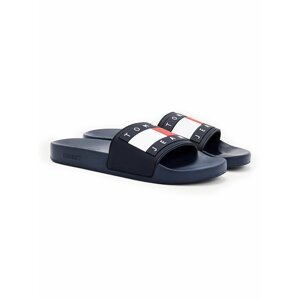 Tommy Hilfiger černé pánské pantofle Tommy Jeans Flag Pool Slide