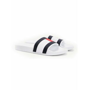 Tommy Hilfiger bílé pánské pantofle Essential Flag Pool Slide