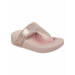 Skechers pudrové žabky na platformě Retrogrades Jupiter Pink Metallic