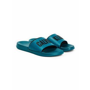 Calvin Klein zeleno-modré unisex pantofle Slide