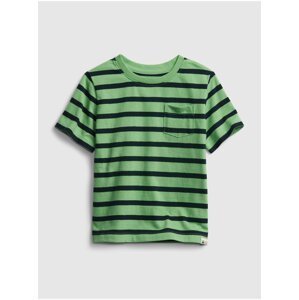 Zelené klučičí dětské tričko ptf ss stripe