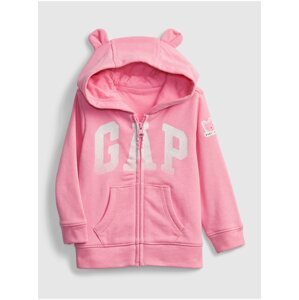 Růžová holčičí baby mikina GAP Logo hoodie
