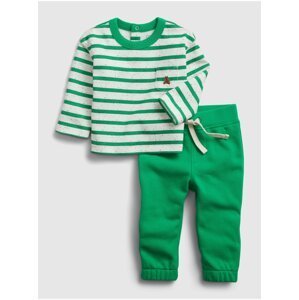 Zelená klučičí baby souprava knit outfit set
