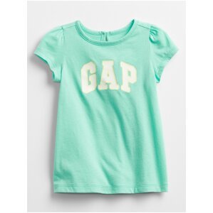 Tyrkysové holčičí baby tričko GAP Logo v-g drs