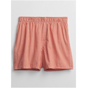 Oranžové pánské trenýrky v-tri gingham boxer