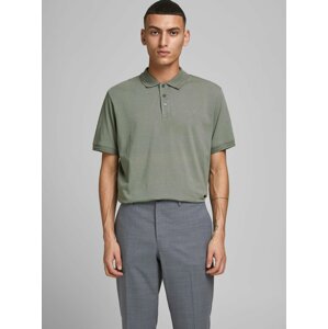 Šedozelené polo tričko Jack & Jones