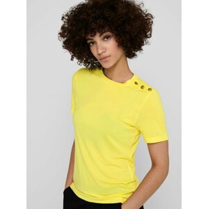 Žluté tričko s ozdobnými detaily Jacqueline de Yong London