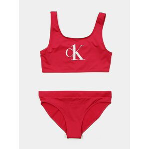 Calvin Klein růžové dívčí plavky Bralette Bikini Set