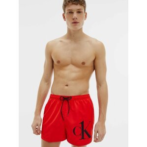 Calvin Klein červené pánské plavky Short Drawstring