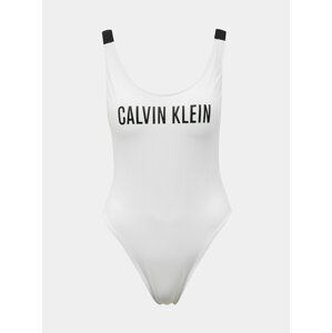 Calvin Klein bílé jednodílné plavky Scoop Back One Piece-RP