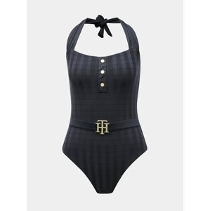 Tmavě modré jednodílné dámské plavky Tommy Hilfiger One Piece Bandeau