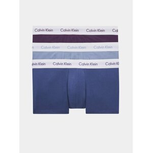 Calvin Klein modro-fialový 3 pack boxerek Low Rise Trunk 3PK