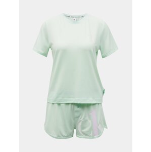 Světle zelené dámské krátké pyžamo Calvin Klein