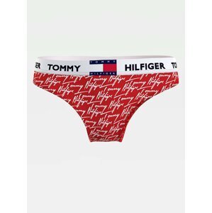 Tommy Hilfiger červená vzorovaná tanga Thong Print