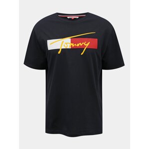 Tommy Hilfiger modré pánské tričko Drop Shoulder Tee s logem