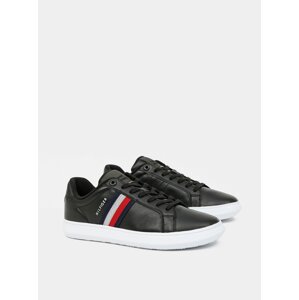 Tommy Hilfiger černé pánské tenisky Essential Leather Cupsole