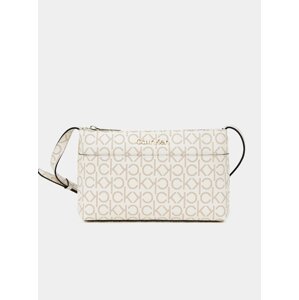 Calvin Klein smetanová crossbody kabelka EW Xbody Monogram