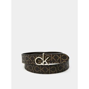 Calvin Klein hnědý pásek CK Logo Belt