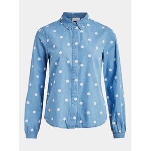 Modrá džínová puntíkovaná košile VILA-Fanzi
