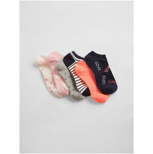 Dámské ponožky v modré a růžové barvě V-SPR fsh ankle, 6 párů