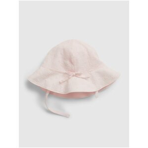 Růžová holčičí čepice GAP eyelet bucket hat