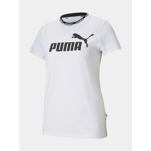 Bílé dámské tričko s potiskem Puma Amplified